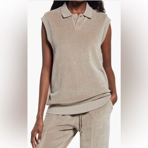 Fear of God Essentials Sleeveless Velour polo